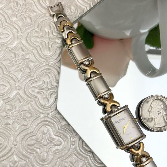 Vintage Jules Jurgenson Two-Tone Ladies Bracelet Watch - Picture 13 of 16